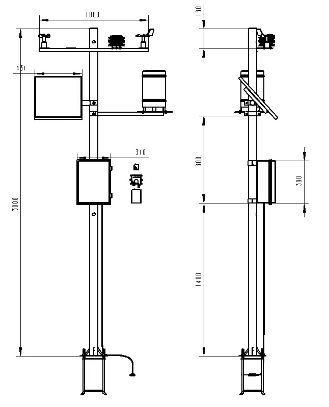 智能農(nóng)業(yè)氣象監(jiān)測站產(chǎn)品結(jié)構(gòu)圖